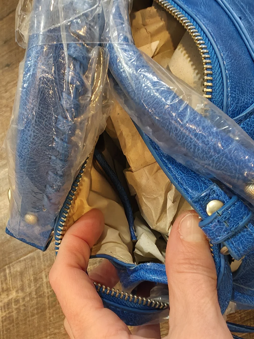 Steve Madden Blue Leather Satchel Bag - Picture 12 of 12
